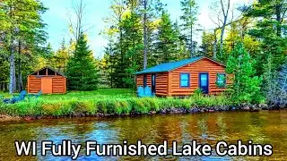 Wisconsin Waterfront Property For Sale | Lakefront Log Cabins For Sale | 2+ acres | Lakefront Homes
