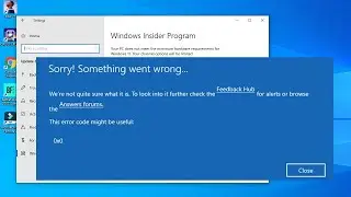 Fix: Can&rsquo;t join Windows Insider on Windows 10 (Code 0x0)