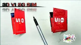 How to make Draw ? So 3D VI 5G Sim Card Realistic drawing for Step by Step ||  Sri Ram Art 🎨