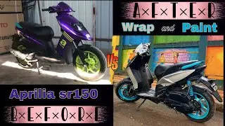 Aprilia sr150 | Satin Silver Wrap | Alloy Wheels Paint | Modified |Mr Wrap Artist #aprilia #wrapping