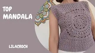 Top Mandala boho a crochet