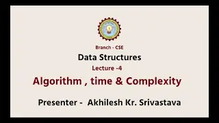 Data Structure | Algorithms time and Space Complexity| AKTU Digital Education