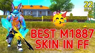 SOLO VS SQUAD || GOLDEN GLARE M1887 IS THE BEST SKIN EVER IN FF🔥 ??? || 90% HEADSHOT INTEL I5