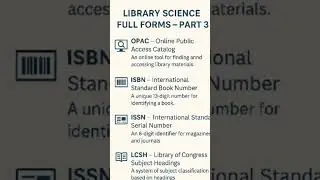 Important terminology#library #librarianquestion # library science and information #shorts