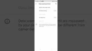 data limit setting