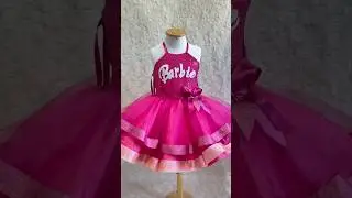 Barbie-Inspired Pink Party Dress for Girls 👗✨ #shorts