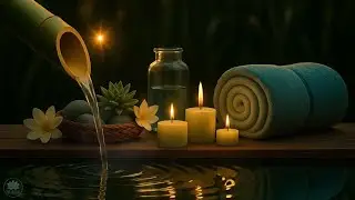 Unwind your day  |Bamboo Fountain | Relaxing Piano & Water Sounds for Deep Calm