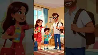 Cartoon Animation | East or West, Train is the Best 🚂✨ | Funny Family Travel Story #kahani #shorts