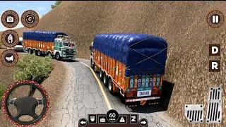 Indian Lorry Truck Driving 3D 😱 | Real Cargo Challenge 🚚 Extreme Hill Roads Gameplay