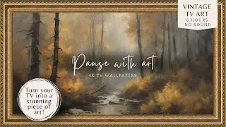 4K Vintage Frame TV Moody Autumn Forest Landscape | Vintage Rustic Country Decor | Framed TV Art