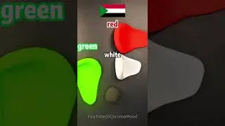 Sudan in Squishy HD: Flag Clay ASMR Therapy! 🟥⬜⬛🟩 #asmr #ColorMixing
