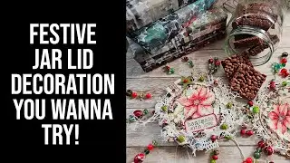 Beaded Christmas joy: DIY festive jar lid decoration you wanna try today!