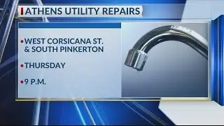 Water interruptions expected in Athens due to utility work