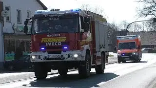 [Kleintransporter im Graben] Einsatzfahrten Freiwillige Feuerwehr Hemdingen + Rettungsdienst RKiSH