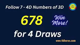 Win 4D numbers of 3D - 678
