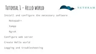 Tutorial 1: Twilio Hello World using xampp and ngrok. Includes web server setup