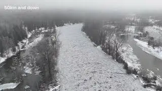 Flooding on the Kispiox River about 50km from Kispiox village. 