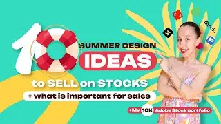 What to draw on stocks in the SUMMER! 10 COMMERCIAL IDEAS that sell + my portfolio on Adobe Stock.