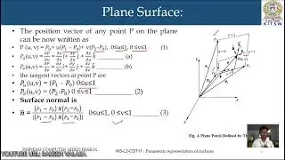 Parametric representation of Plane surface _ analytical surfaces