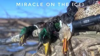 INSANE Ice Hole Miracle! Sticks Ice and Ducks! Kansas Duck Hunting 2020!