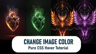 Change Image Color using HTML CSS | Change Image Color On Hover Using CSS Mix-Blend-Mode | Pure CSS