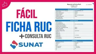 Como SACAR/IMPRIMIR Ficha RUC de una Empresa/Persona Natural por internet mas Consulta RUC