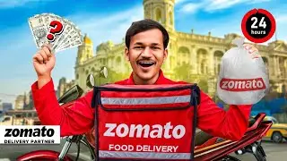 Working 24 Hours As A Zomato Delivery Boy And Check How Much Earning Does Earn In A Day ?? #viral 