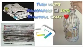 Diy Beautiful Bird Cage using waste Newspaper 📰 @twilightcreations-artncraft