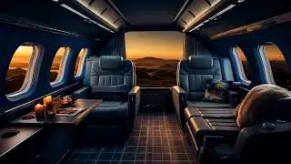 🛫😴 Ultimate Night Flight Relaxation: 10 Hours of Calming Plane Sounds for Sleep and Study