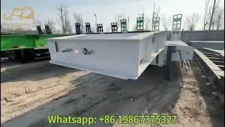 Heavy Duty 4 Axles 13M Lowbed Trailer 70-80 Tons Gooseneck Lowoy Trailer  For Transporting Machinery