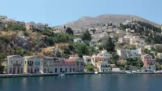 Entering Symi port by ferry from Rhodes