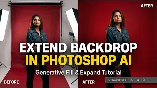 How to Extend Any Backdrop in Photoshop Using AI (Generative Fill & Expand).