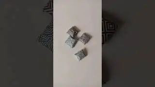 How I make mini pillows from paper / Dollhouse and diorama miniatures #papercraft #miniature