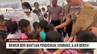 Brimob Polda Sumut Salurkan Bantuan Pendidikan, Sembako dan Air Bersih ke Tapanuli Tengah