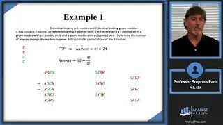 Distinguishable Permutation Examples ​​(SOA Exam P – Probability – General Probability Module)