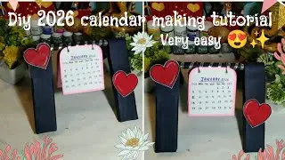 DIY NEW YEAR CALENDAR ❤️ making tutorial ✨#diy #viral #calendar2026#newyearcalendar