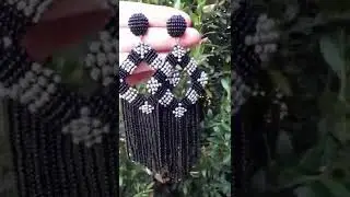 Beaded earrings beaded jewelry #shorts