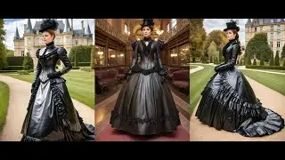 Victorian Leather Bustle Dresses: A Unique Twist on 19th Century Style #victoeian #leather #fashion