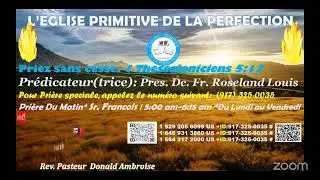 Demeurons vase d'honneur pour toujours | Jeudi, 08 Janvier 2026- President diacre Fr. Roseland Louis