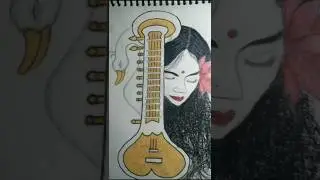 Saraswati Puja 2025 Drawing || Drawing tutorial || My Art Platform  || #drawing #art #saraswatipuja