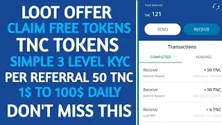New Loot Offer | Claim Free TNC Tokens | Realresearch App | Instant | Earning With Airdrops