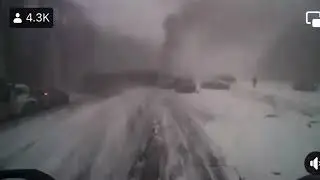 Dashcam footage of the Interstate 81 Pile up in Pennsylvania