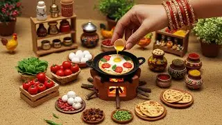 Miniature Egg Pizza Recipe 😋🍳 Tiny Foodkey Village Food ASMR | Indian Cooking Ideas