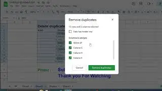 Delete | Remove  Duplicate Record in Google Sheets