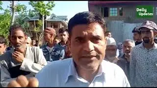 Residents of Frass Stop Surigam Lolab Held Protest Against jal shakti On Water Supply.