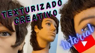 TUTORIAL CORTE CREATIVO A TIJERA - Texturizado Pelo Largo A Tijera Para Hombre