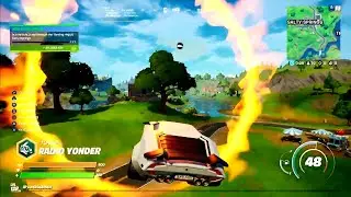 Fortnite - In A Vehicle Jump Through The Flaming Ring At Salty Springs
