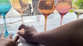Colorful Crystal Wine Glasses with Long Stem
