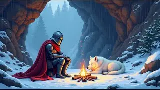 BLIZZARD SOUNDS for Sleep (Heavy Wind & Fire) ❄️ Cozy Winter Shelter Ambience | Pixel Haven