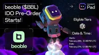 ChainGPT Pad on X 📢 @beoble official Pre Order is now live! $BBL IDO Pre Order round | Lunchpad News